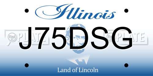 J75DSG Illinois License Plate