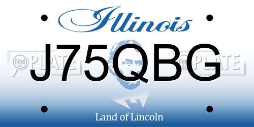J75QBG Illinois License Plate
