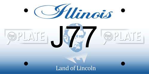 J77 Illinois License Plate