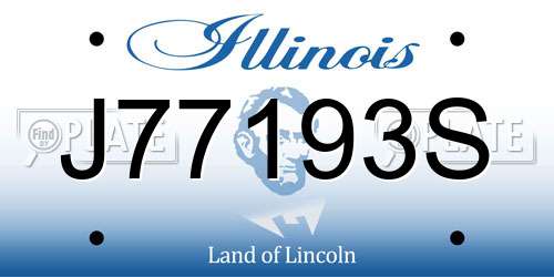 J77193S Illinois License Plate