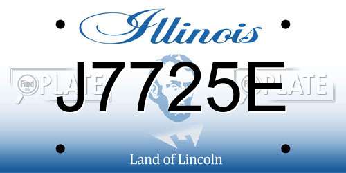 J7725E Illinois License Plate