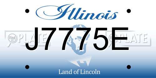 J7775E Illinois License Plate