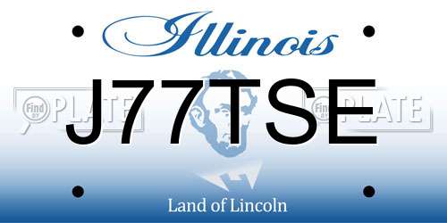 J77TSE Illinois License Plate