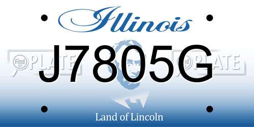 J7805G Illinois License Plate