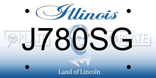 J780SG Illinois License Plate