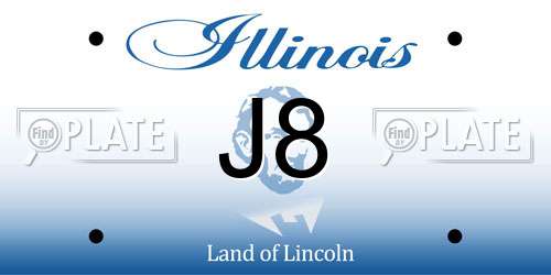 J8 Illinois License Plate