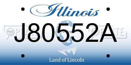 J80552A Illinois License Plate