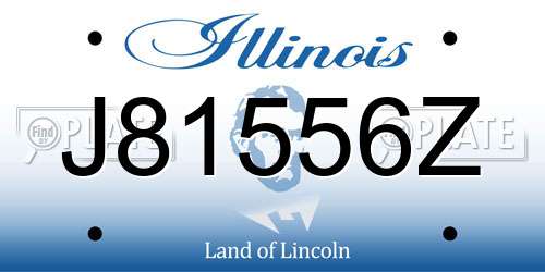 J81556Z Illinois License Plate