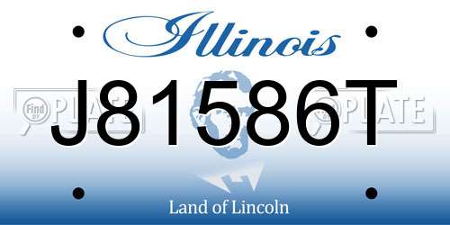 J81586T Illinois License Plate