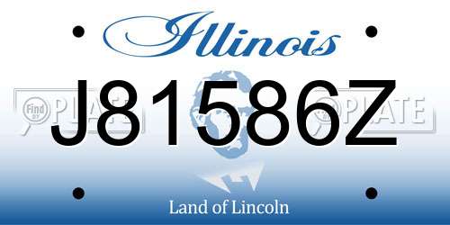 J81586Z Illinois License Plate