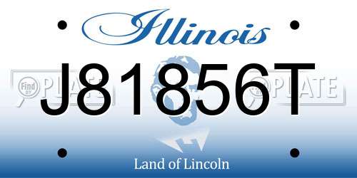 J81856T Illinois License Plate