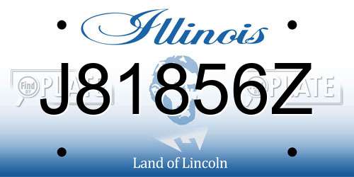 J81856Z Illinois License Plate