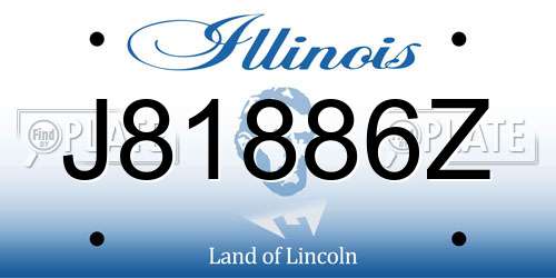 J81886Z Illinois License Plate