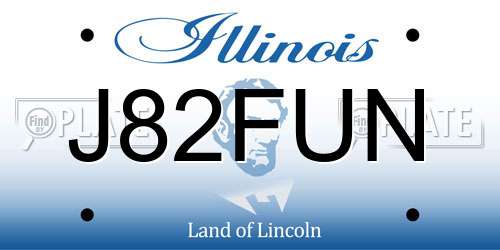 J82FUN Illinois License Plate