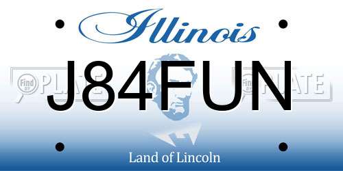 J84FUN Illinois License Plate