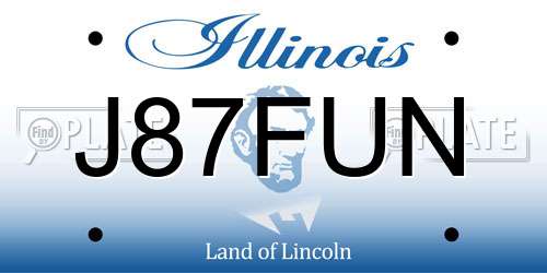 J87FUN Illinois License Plate