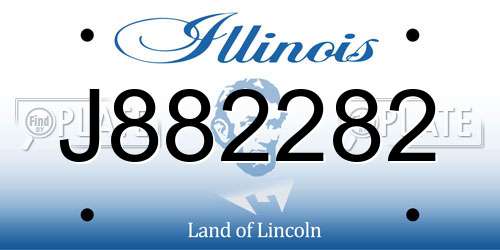 J882282 Illinois License Plate
