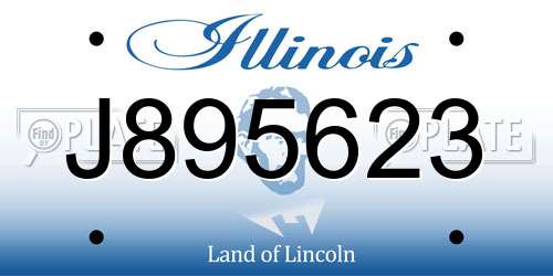 J895623 Illinois License Plate