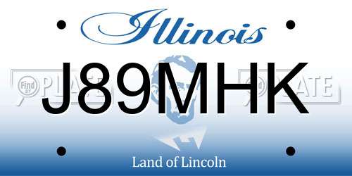 J89MHK Illinois License Plate