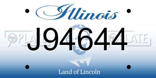 J94644 Illinois License Plate