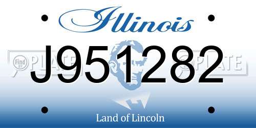 J951282 Illinois License Plate