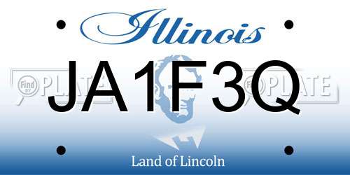 JA1F3Q Illinois License Plate