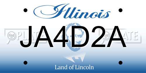 JA4D2A Illinois License Plate