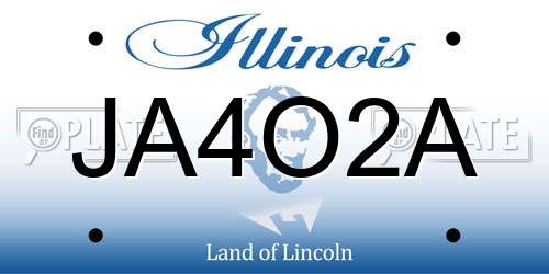 JA4O2A Illinois License Plate