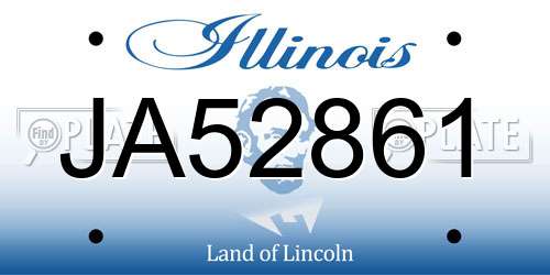 JA52861 Illinois License Plate