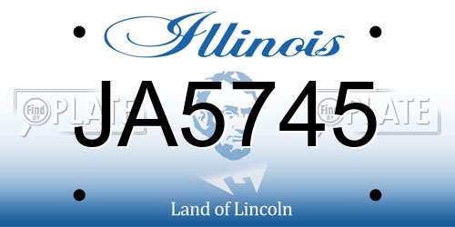 JA5745 Illinois License Plate