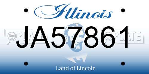 JA57861 Illinois License Plate