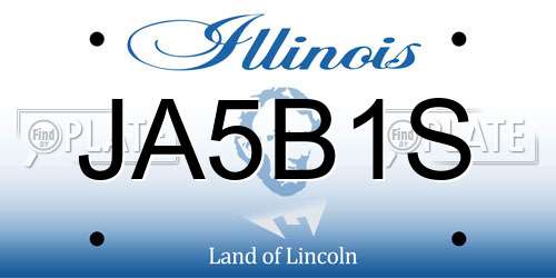JA5B1S Illinois License Plate
