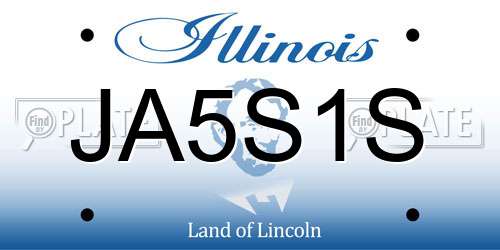 JA5S1S Illinois License Plate