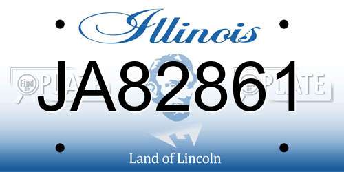 JA82861 Illinois License Plate