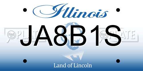 JA8B1S Illinois License Plate