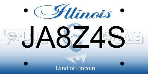 JA8Z4S Illinois License Plate