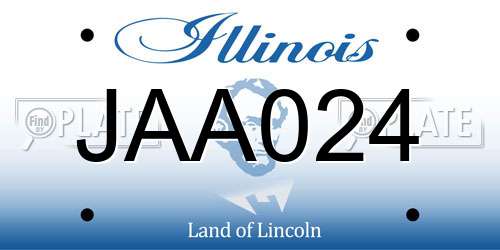JAA024 Illinois License Plate