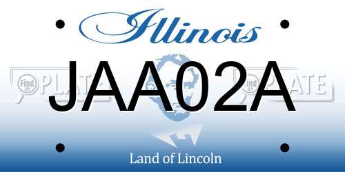 JAA02A Illinois License Plate