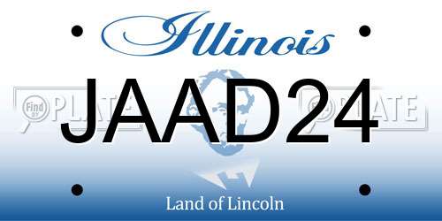 JAAD24 Illinois License Plate