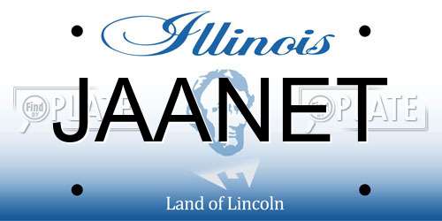 JAANET Illinois License Plate
