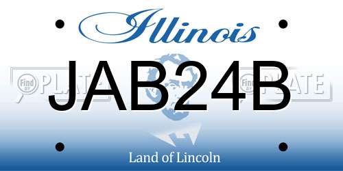 JAB24B Illinois License Plate
