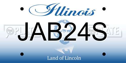 JAB24S Illinois License Plate