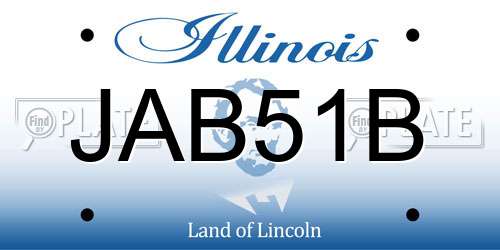 JAB51B Illinois License Plate