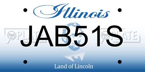 JAB51S Illinois License Plate