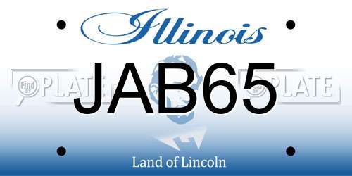 JAB65 Illinois License Plate