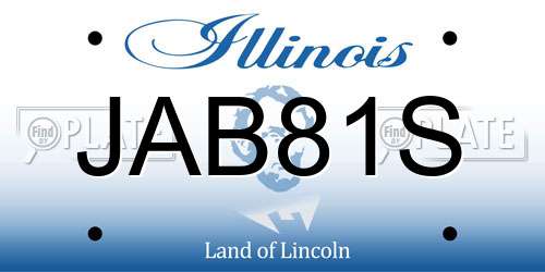 JAB81S Illinois License Plate