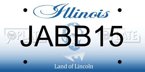 JABB15 Illinois License Plate