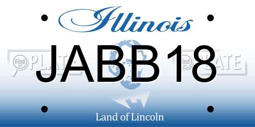 JABB18 Illinois License Plate