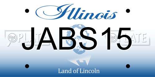 JABS15 Illinois License Plate