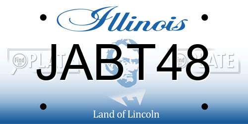 JABT48 Illinois License Plate